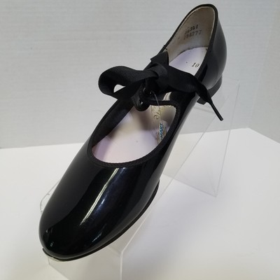 Dance Time Girls Youth Black Tap Shoes Size 10 New With Tag