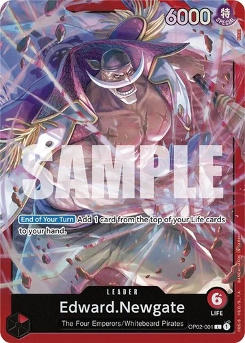 One Piece Edward.Newgate (OP02-001) (OP02-001/258) OP02 Paramount War NM FOIL