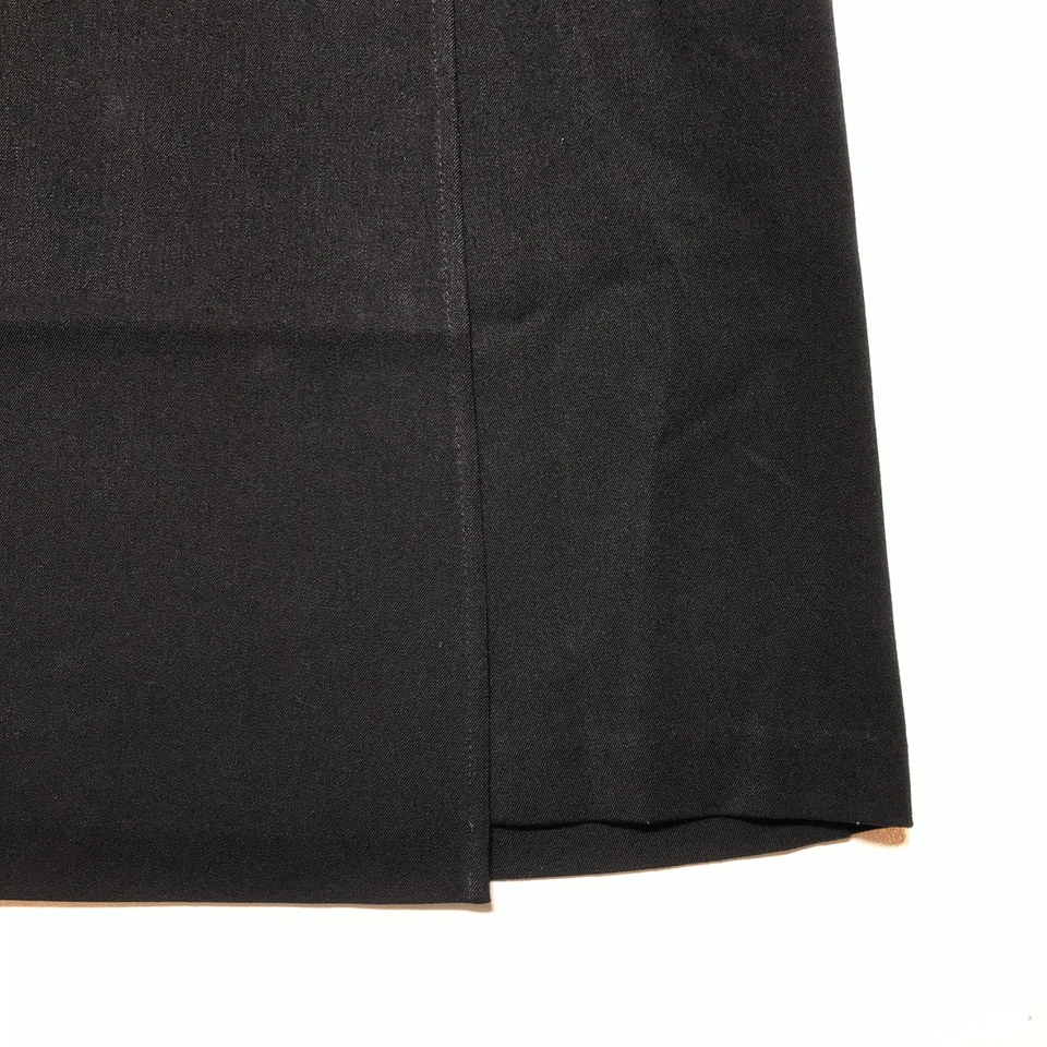 Briggs Shift Skirt Size 14P Stretch Black Mini Buckle Belt Wrapover Chic Classy - Image 4 of 4