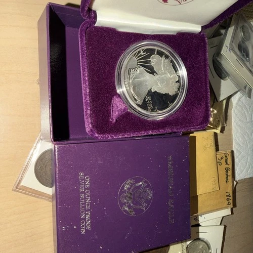 1987-S 1 oz Proof American Silver Eagle (ASE) (w/Box & COA) .999 Fine Silver