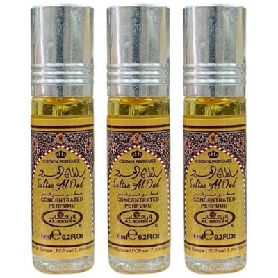 3 Pack - Al Rehab Roll On 6mL Each Perfume Oil Concentrated | SULTAN AL OUD