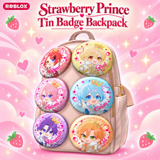 Roblox Strawberry Prince Tin Badge Backpack 500 robux 7-Eleven Japan Fast E-Code