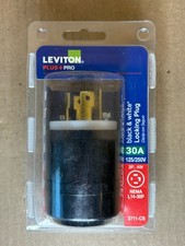 Leviton Locking Plug Black/White 20A-125/250V New in Sealed Package - NIP