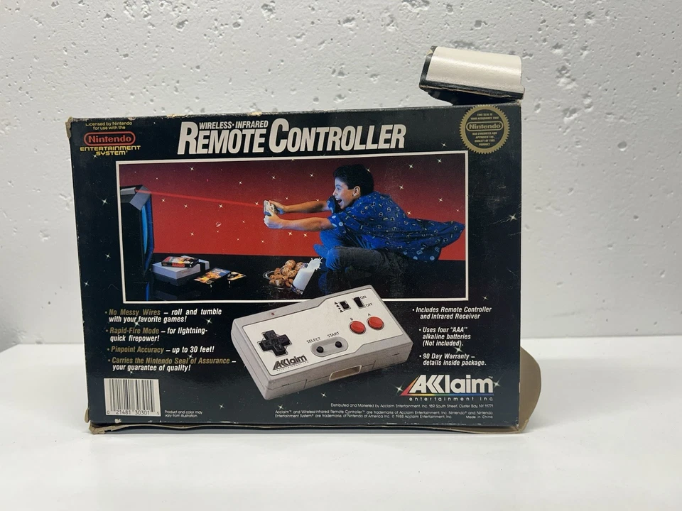 Akklaim Wireless NIntendo Infrared Remote Controller + Sensor Dongle NES New - Image 2 of 3