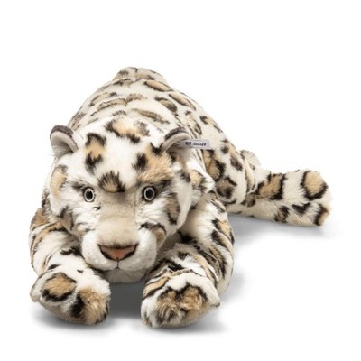 Steiff Schneeleopard Parddy 55cm creme gefleckt liegend 061691 Plüsch Stofftier