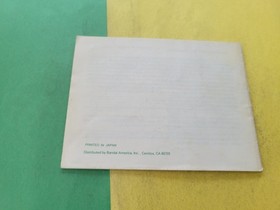 Bandai Golf Challenge Pebble Beach NES Nintendo Instruction Manual Booklet Only 