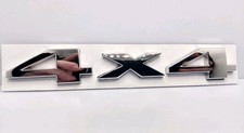 3D 4x4  KFZ Metall Auto Aufkleber Logo Emblem Sticker RC Auto Off Road Silber