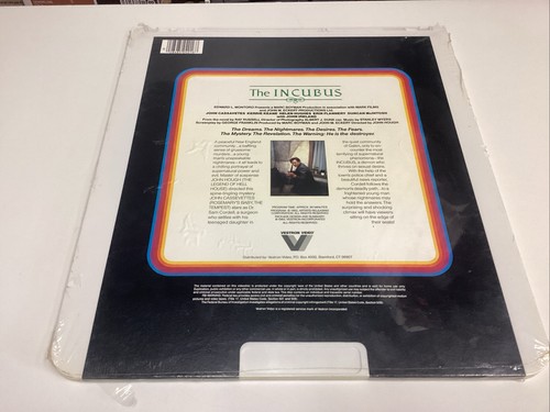 The Incubus CED Capacitance Video Disc Selectavision Vestron John Cassavetes New - Picture 2 of 2