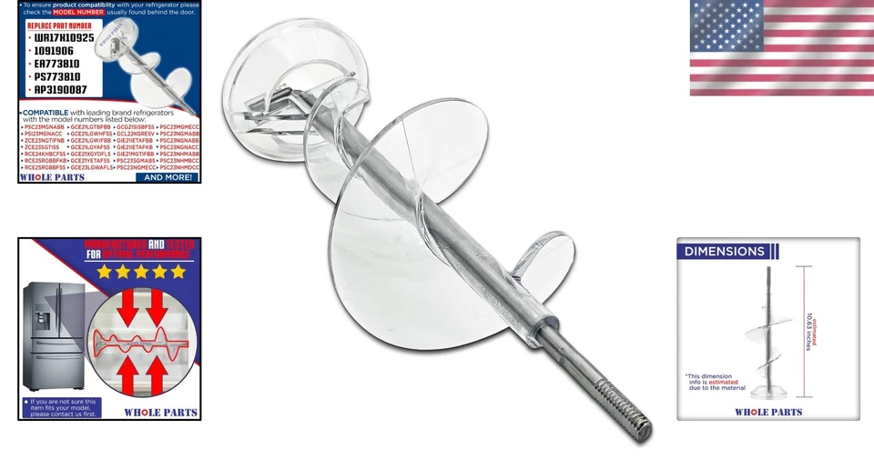 通用电气冰箱制冰机 Auger WR17X11263 — 第 2/4 张图片