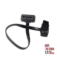 OBD2 Extension Cable, 16Pin Male to Female Flat Ribbon Extension Cord, 1FT/0.3M