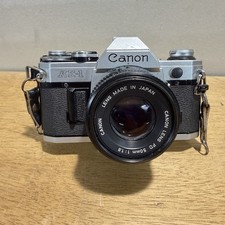 Canon AE-1 Program 35mm SLR Film Camera W/50mm 1:1.8 Lens Film Tested & Working