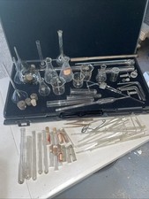 Vintage Chemistry Lot Of Glassware Beakers Tu...