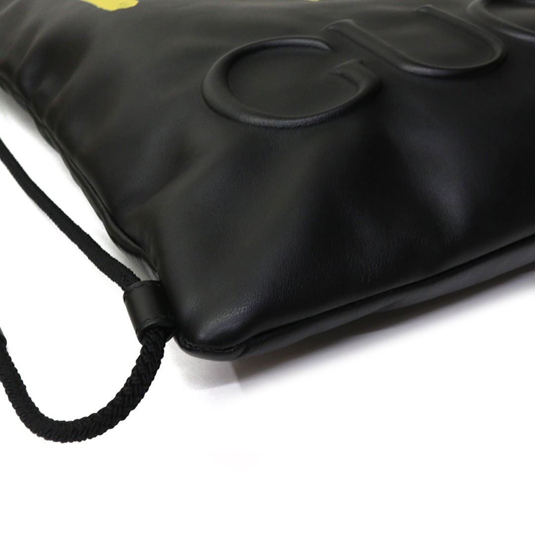 Gucci Ghost Logo Drawstring Backpack Calfskin Bla… - image 10