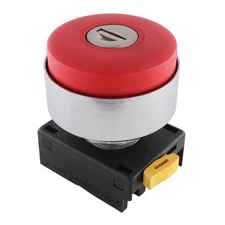 EATON EM22G2 LATCH IN KEY RELEASE PUSHBUTTON, METAL, 40MM, KEYED, RED