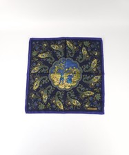 Salvatore Ferragamo Silk Square Blue Violet H...