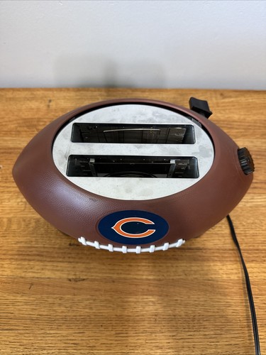 NFL Pro Toast Chicago Bears Football Shaped Team 2 Slice Toaster Logo Imprint - Picture 2 of 9