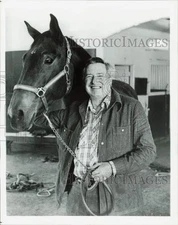 Press Photo Will Rogers, Jr. with Horse - hpp37938
