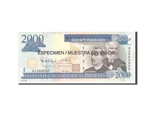 [#116551] Biljet, Dominicaanse Republiek, 2000 Pesos Oro, 2006, Undated, KM:181s - Afbeelding 1 van 2