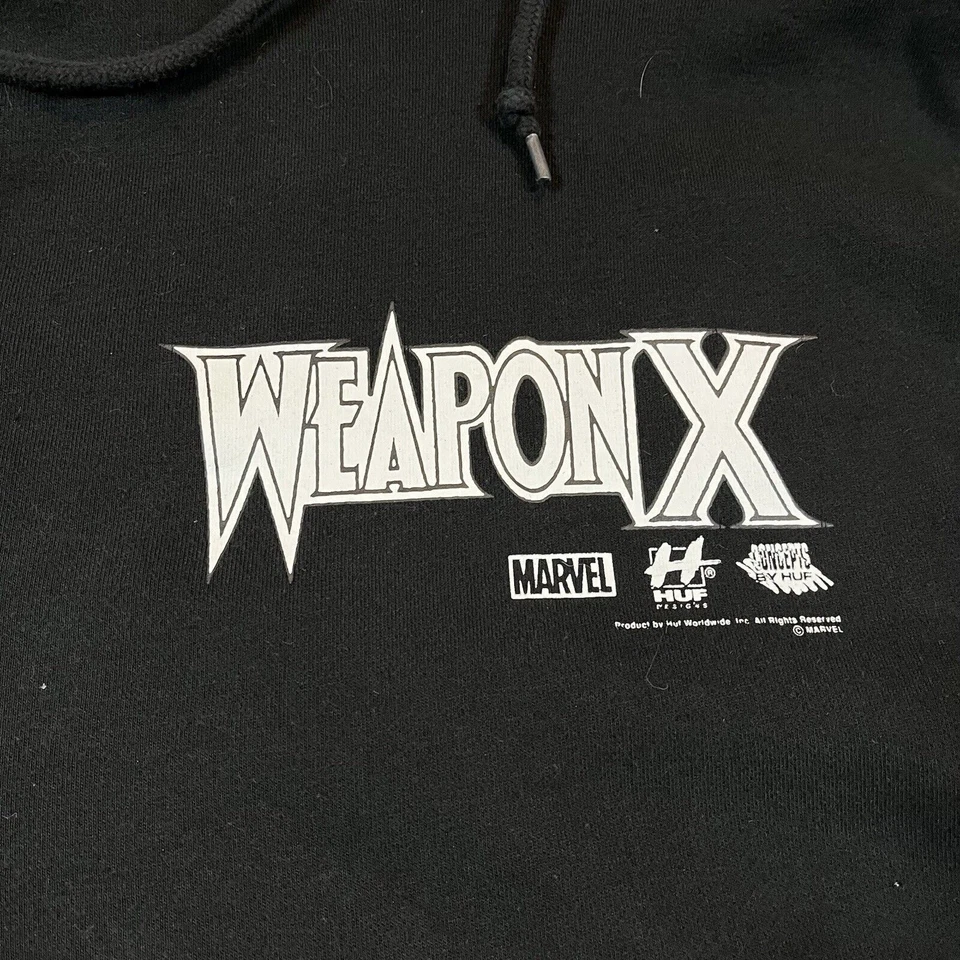 HUF x Marvel Wolverine "Weapon X" Adult Hoodie Size Large Comics Windsor-Smith - Image 3 of 4