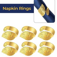 Metal Leaf Napkin Rings Wedding Serviettes Holder Buckle Party Table Decoration
