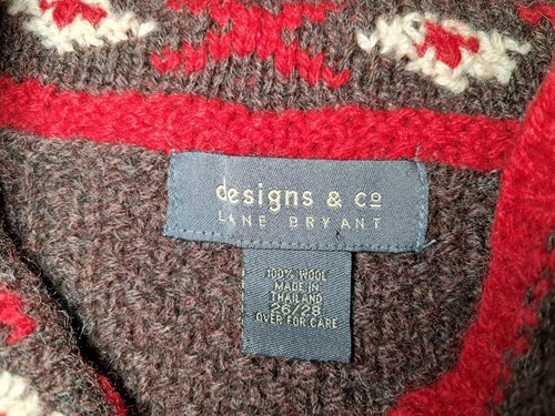 Damen Designs & Co By Lane Bryant Strickjacke Wollpullover Gr. 26/28 Full Zip - Bild 4 von 8