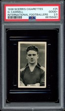 1936 GEORGE CAMSELL SCERRI'S CIGARETTES INTERNATIONAL FOOTBALLERS #25 (PSA 2.5)