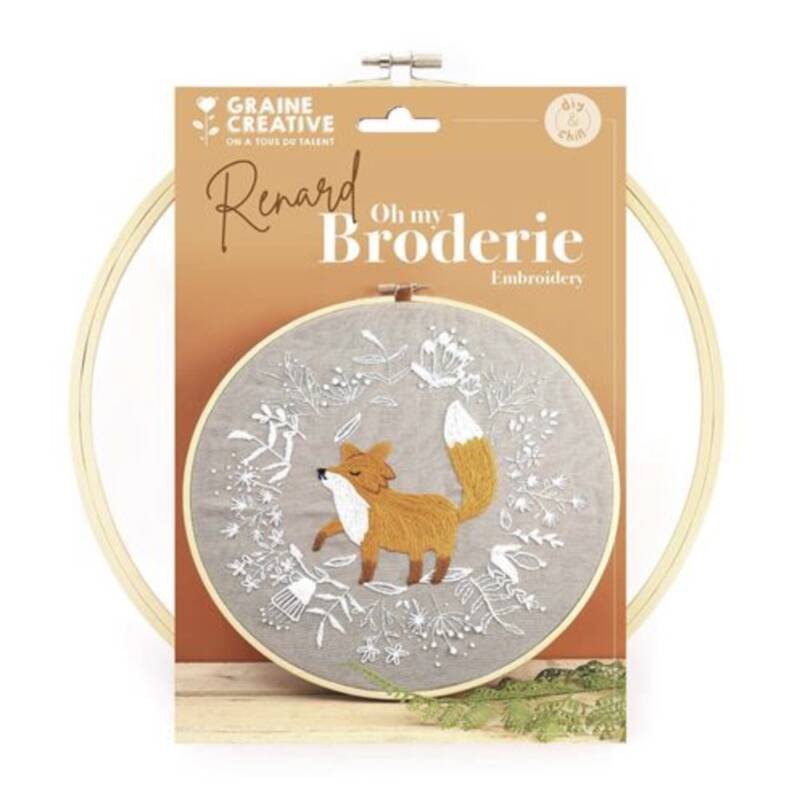 Kit broderie renard pour s'accorder une pause créative et cocooning à la maison