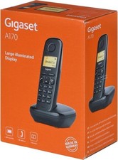 Téléphone Fixe Sans Fil Gigaset A170 Noir pour Box Orange Sfr Free Bouygues