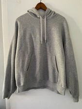 Alo Yoga Accolade Hoodie Heather Grey French Terry Chrome Logo Size Medium