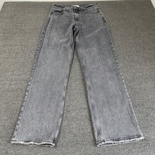 Abercrombie  Fitch Curve Love The Baggy Low Rise Jeans Grey Washed Black 25/0R