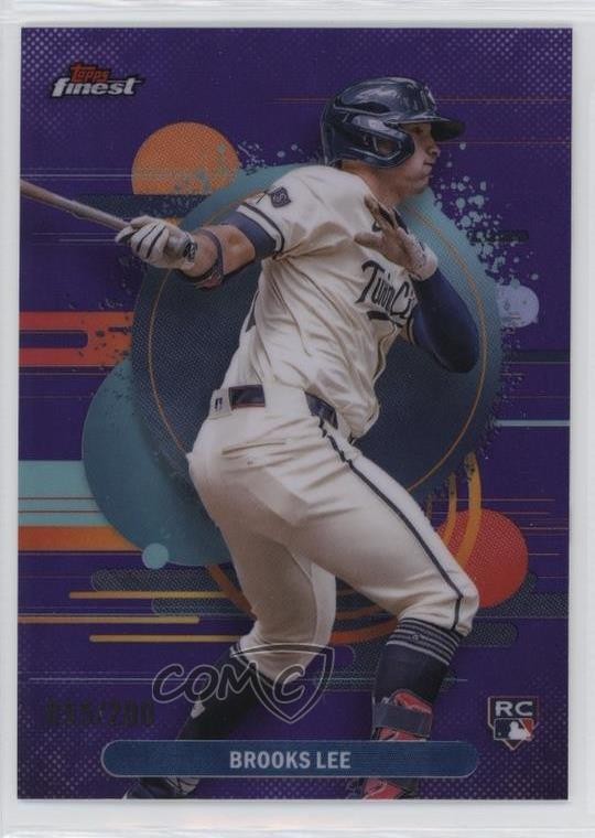 2025 Topps Finest Uncommon Purple Refractor /200 Brooks Lee #163 tw0