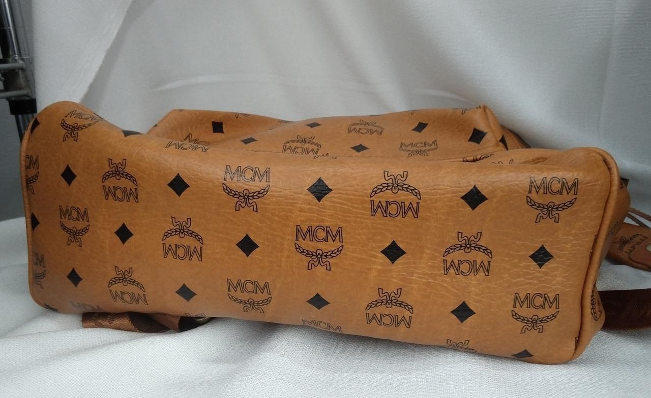 MCM Visetos Authentic Logogram Studs Backpack Bro… - image 3