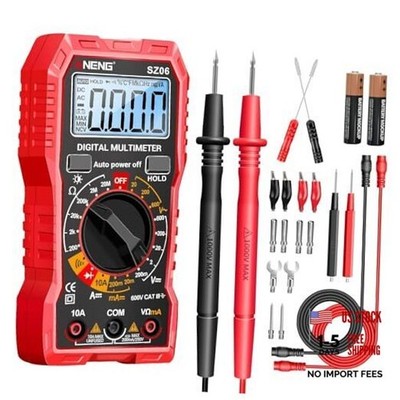 Digital Multimeter Tester Measures AC/DC Voltage,DC Current Ohm Amp