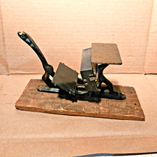 1800's Miniature Antique Business Calling Card  Tabletop Letterpress cast iron
