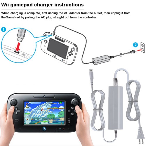 AC Adapter Charger Power Supply Cord Cable for Nintendo Console Wii WⅡ US PLUG - Picture 2 of 8