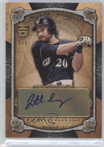 2013 Topps Supreme Stylings Autogramm schwarz /5 Jonathan Lucroy #SS-JLU Autogramm