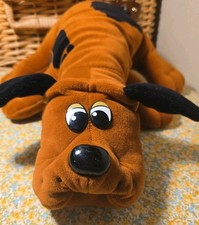 TONKA Pound Puppy Vtg 1985 Large 17" Brown Black Spots Great Condition Stuffed