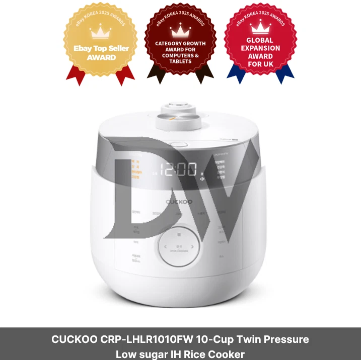 CUCKOO CRP-LHLR1010FW 10-Cup Twin Pressure Low sugar IH Rice Cooker/220V/EU PLUG