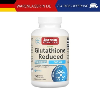 Jarrow Formulas, Veganes Glutathion reduziert, 500 mg, 150 pflanzliche Kapseln