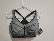 KNOCKOUT by Victoria's Secret Front Close Sports Bra Women's Size 38DD Gray NEW