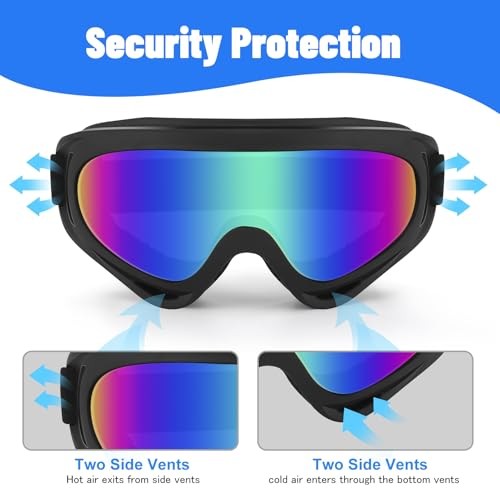 Motorradbrille 3er Pack mit Halsgamasche, ATV Schmutzfarbe + klar + smoke + 3 Masken - Bild 5 von 7