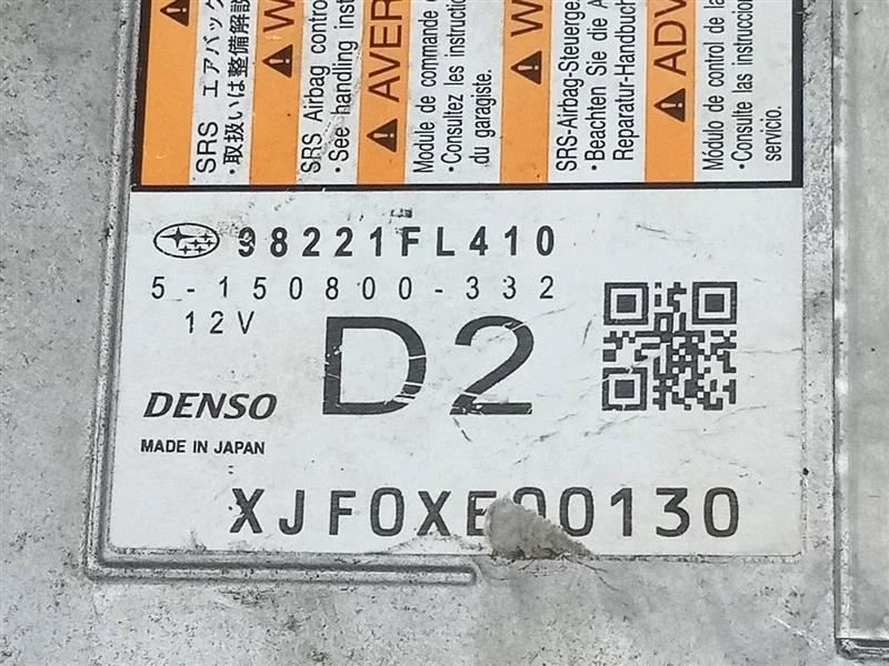 Chassis ECM Air Bag Behind Dash ID 98221FL190 Fits 19 XV CROSSTREK 28191 Foto 3 de 4