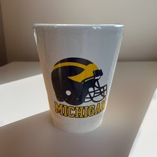 Michigan University Shot Glass… Wolverines Go Blue
