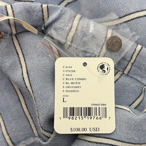 Vestido midi Free People azul blanco a rayas sin prisas halter sin mangas grande nuevo - Imagen 8 de 10