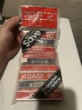 3 Nastro Cassetta Vintage anni 80 BASF LH Extra I 90 Minuti Nuovo Sigillato
