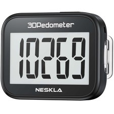 838 3D Pedometer for Walking, Simple Step Counter and Tracker with Large Digi...