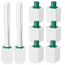 6pcs Pumice Stone for Toilet Bowl Cleaning with 2pcs Long Handle Toilet Brush...