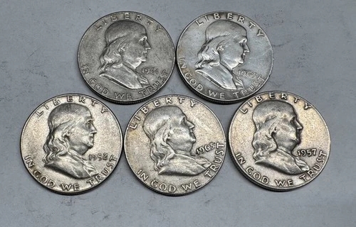 Lot # 1330 - Franklin Half Dollar - 90% Silver - 2.50 Face - Unknown Grade