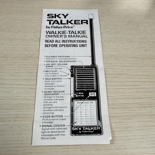 Walkie Talkie Fisher Price Boxato Con Istruzioni Condizioni Immacolate Vintage - Foto 2 di 15