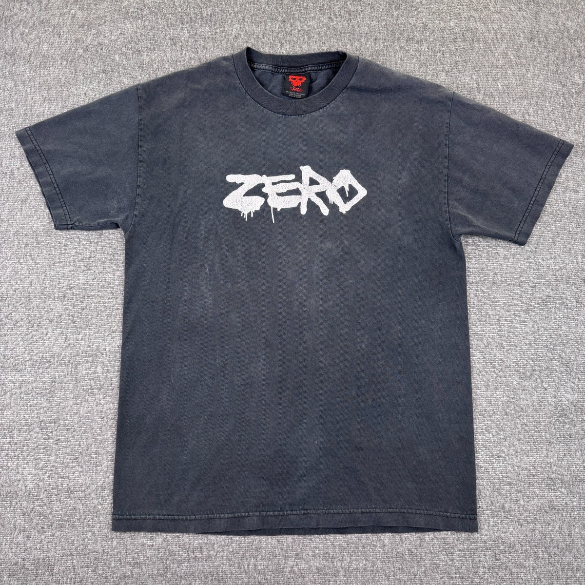 Vintage Zero Skateboards T-Shirt Mens Large Black Eat Me Grunge